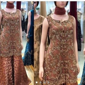Pakistani Indian Sharara Pink Formal Suit Medium